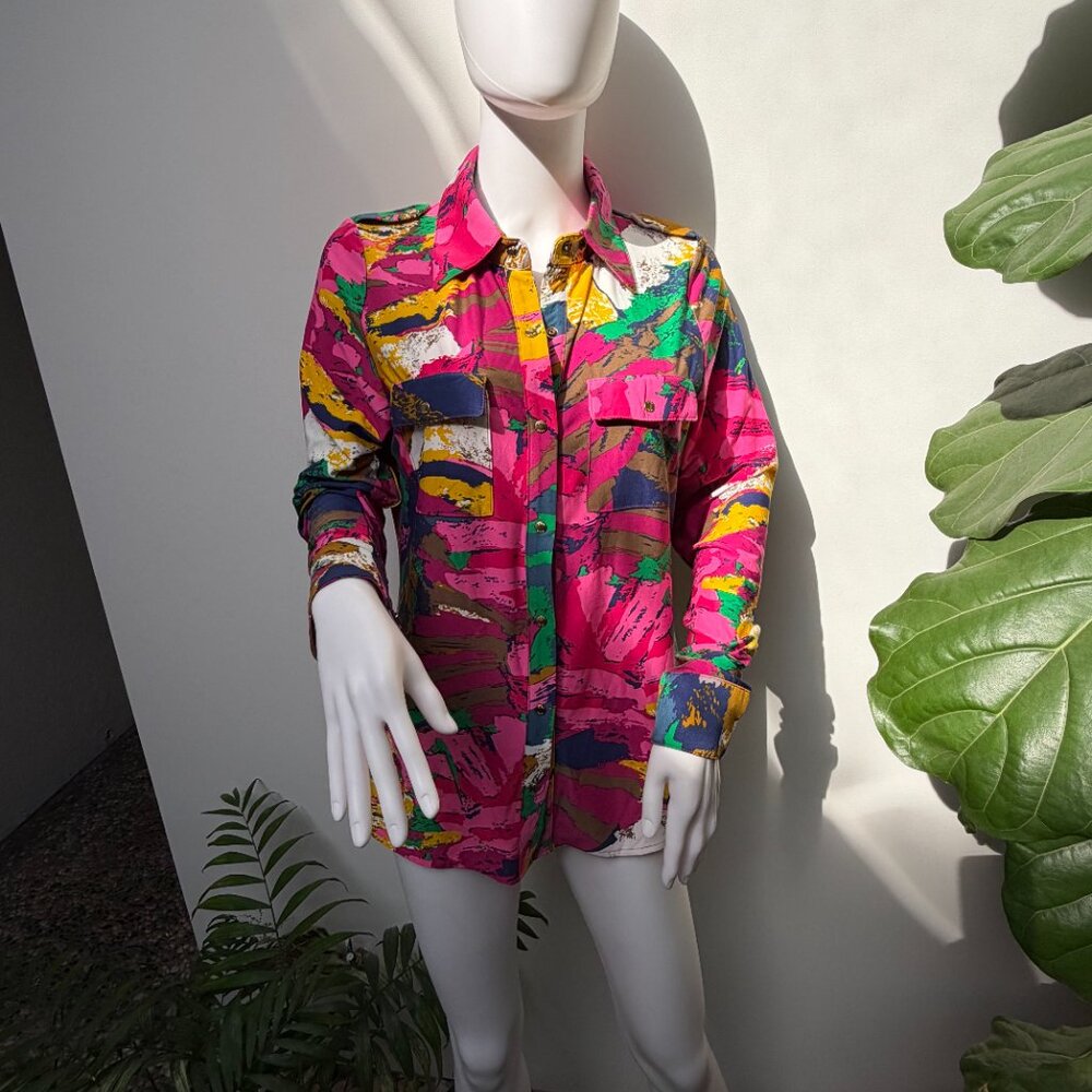 Cute & Colorful BCBGMaxAzria Button Front Top